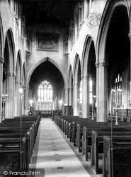 The Nave, St James' Parish Church c.1955, Trowbridge