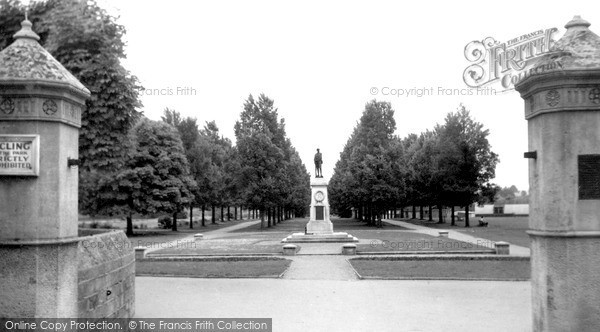 Photo of Trowbridge, The Park And War Memorial c.1955