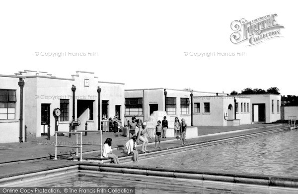 Photo of Trowbridge, The Swimming Pool c.1955