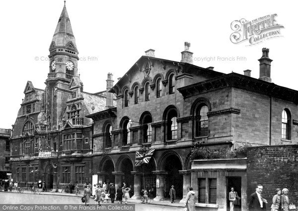 Photo of Trowbridge, The Town Hall And Market Hall c.1955