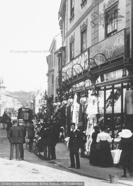 Photo of Truro, Victoria Place, Draper's Shop 1897