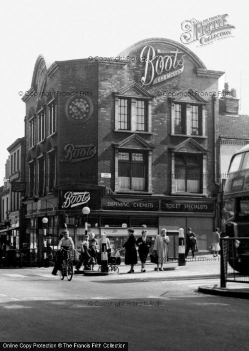 Photo of Tunstall, Boots, High Street c.1955