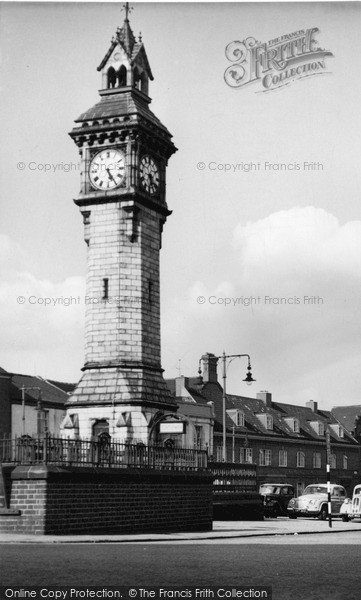 Photo of Tunstall, Clock Tower c.1955