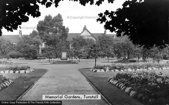 Photo of Tunstall, Memorial Gardens c.1950