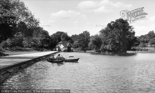 Photo of Tunstall, Park, The Lake c.1955