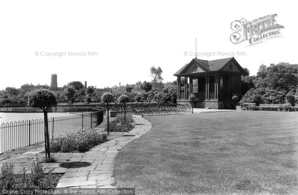 Photo of Tunstall, The Gardens And Bandstand c.1950