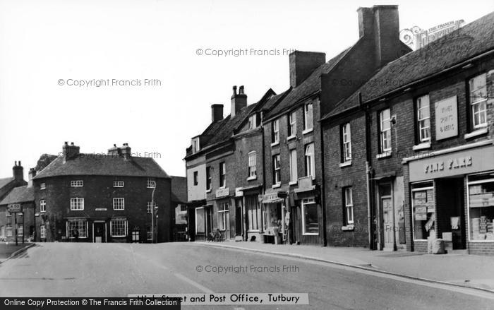 Photo of Tutbury, High Street And Post Office c.1955