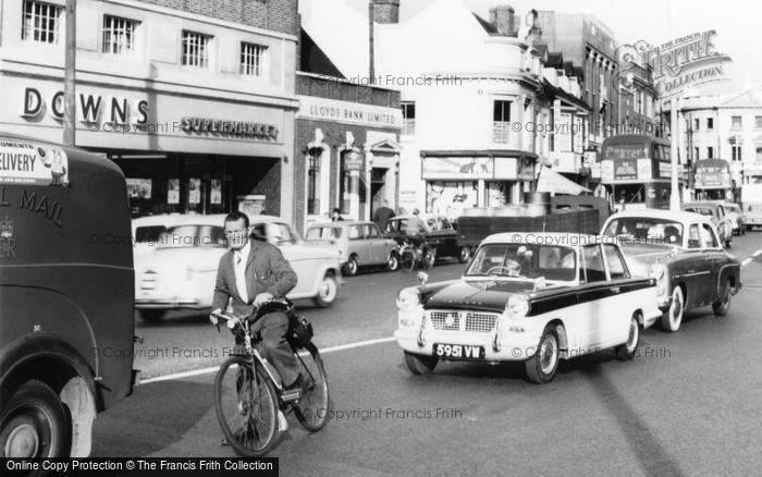 Photo of Twickenham, A Cyclist In King Street c.1960
