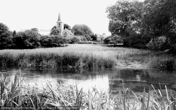 Photo of Twyford, St Mary's Church From The River Itchen c.1965