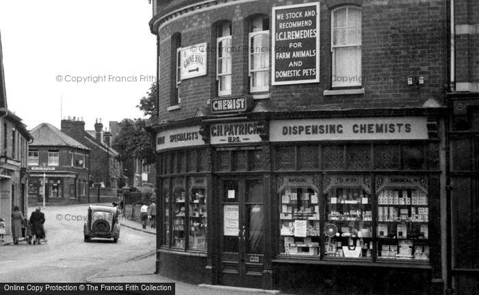 Photo of Twyford, The Chemist, Church Street c.1950