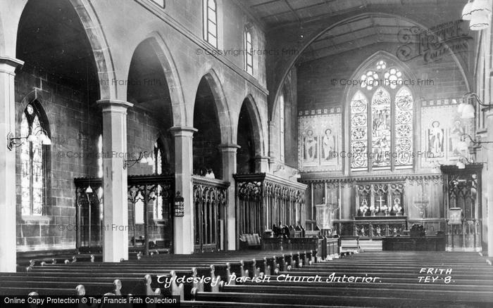 Photo of Tyldesley, Parish Church Interior c.1955