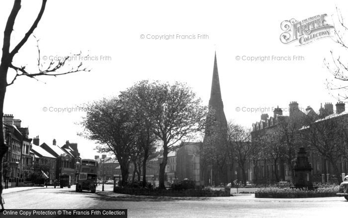 Photo of Tynemouth, Huntington Place From Manor Road c.1955