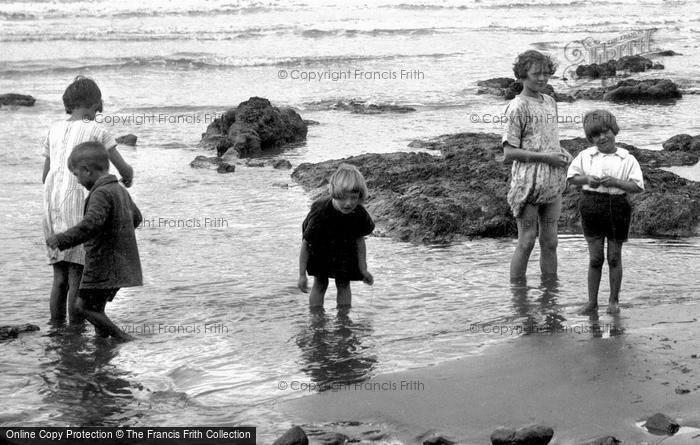 Photo of Tywyn, Children Paddling 1925