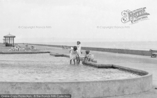 Photo of Tywyn, Children's Paddling Pool, Watch Your Step c.1933