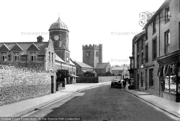 Photo of Tywyn, Church And Street 1921