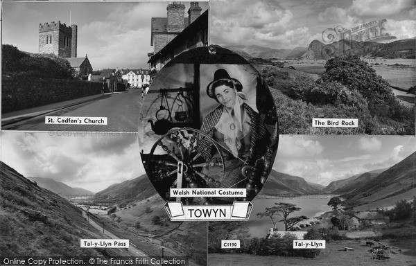 Photo of Tywyn, Composite Postcard Design 1963