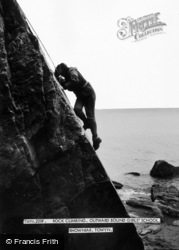 Rock Climbing, Outward Bound Girls School, Rhowniar c.1965, Tywyn