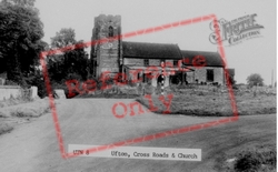Cross Roads And Church c.1955, Ufton