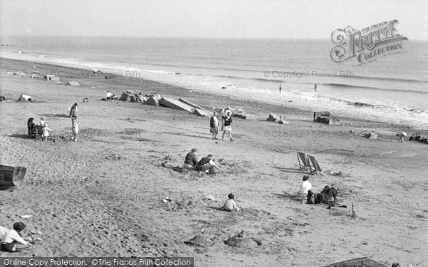 Photo of Ulrome, The Beach c.1955