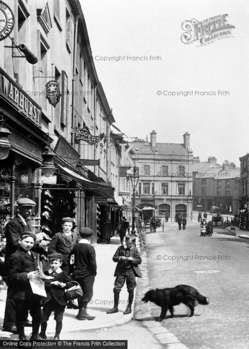 Photo of Ulverston, Boy And Dog, King Street 1912