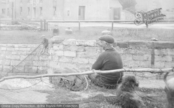 Photo of Ulverston, Canal Foot, Man And Dog 1923