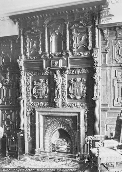 Photo of Ulverston, Conishead Priory, The Oak Room Fireplace c.1931