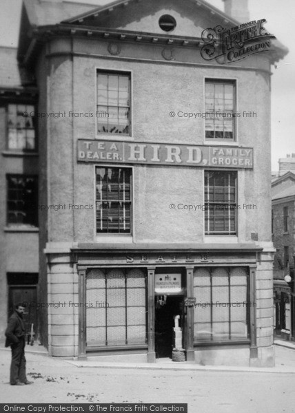 Photo of Ulverston, Hird Family Grocer,  Market Place 1895