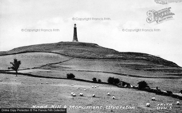 Photo of Ulverston, Hoad Hill And Monument c.1950