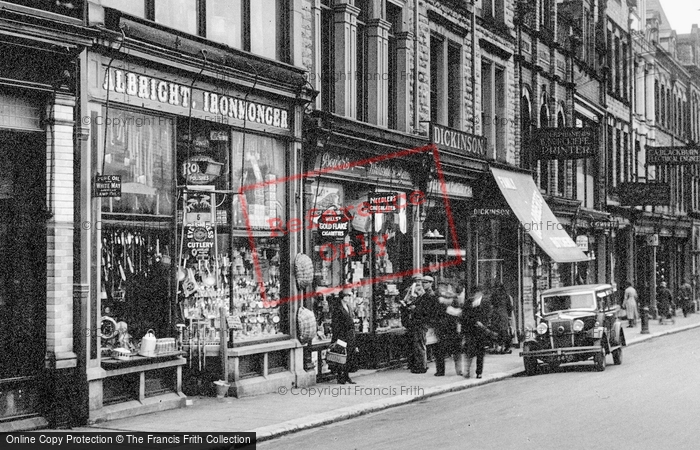 Photo of Ulverston, Shops In New Market Street 1934