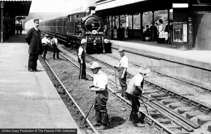 Photo of Upminster, Railway Workers On The Track 1908