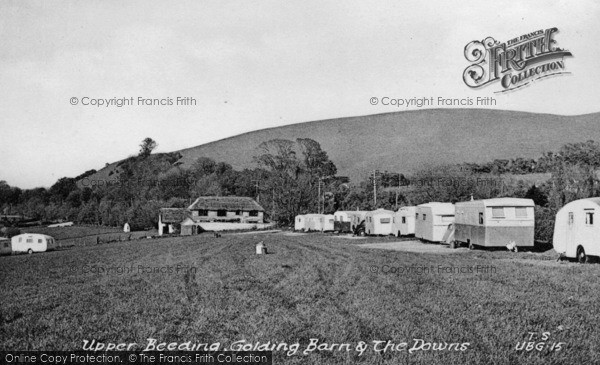Photo of Upper Beeding, Golding Barn And The Downs c.1955