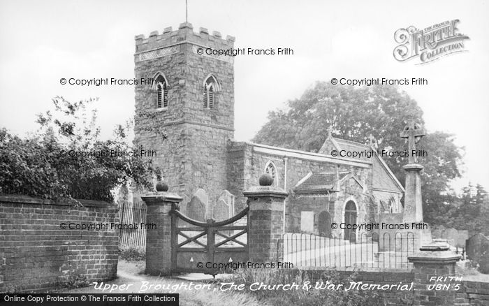 Photo of Upper Broughton, The Church And War Memorial c.1960