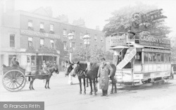 Horse-Drawn Bus And The White Swan c.1885, Upper Clapton