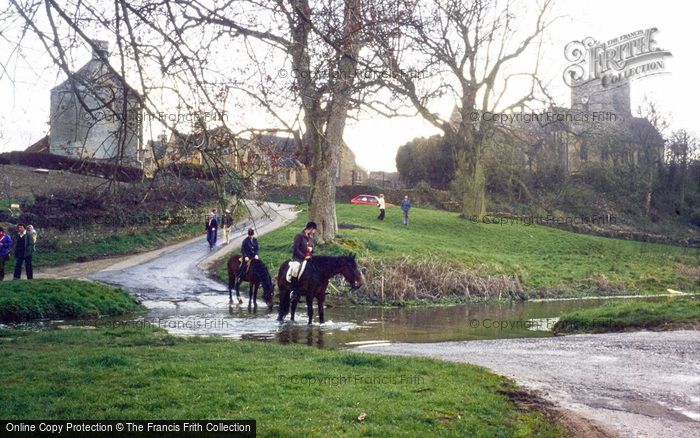 Photo of Upper Slaughter, The Ford And St Mary's Church 1981