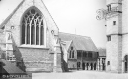 School, Chapel And Colonnade c.1950, Uppingham