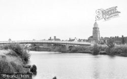 The River And Bridge c.1955, Upton Upon Severn