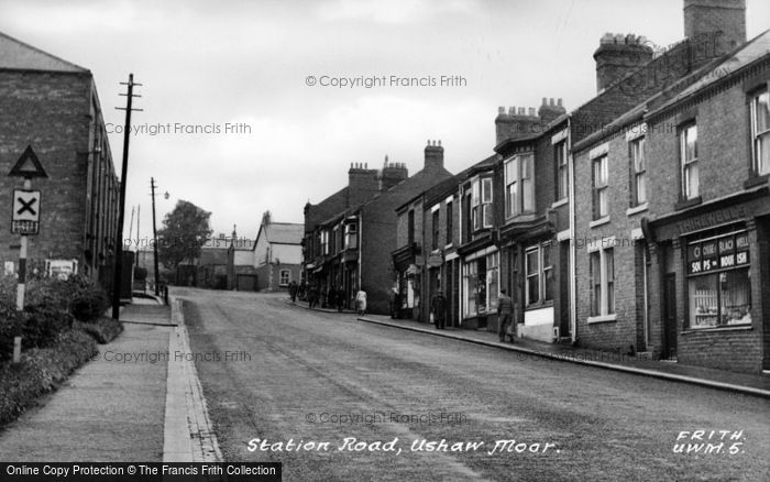 Photo of Ushaw Moor, Station Road c.1955