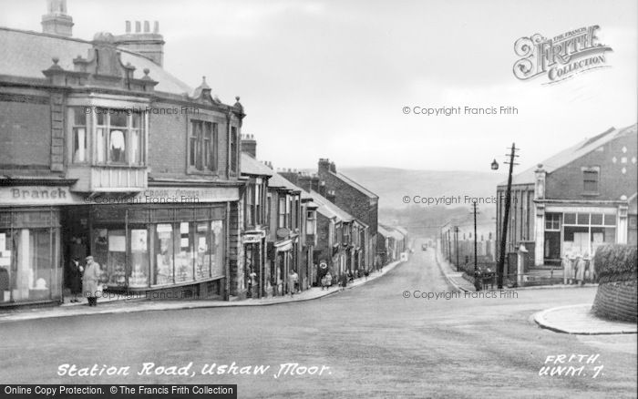 Photo of Ushaw Moor, Station Road c.1955