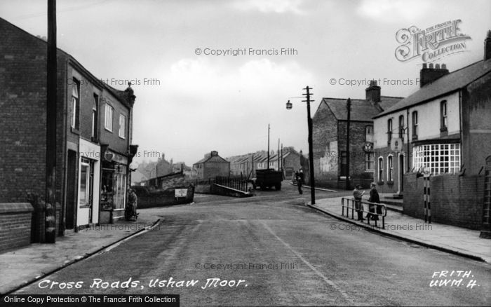 Photo of Ushaw Moor, The Cross Roads c.1955