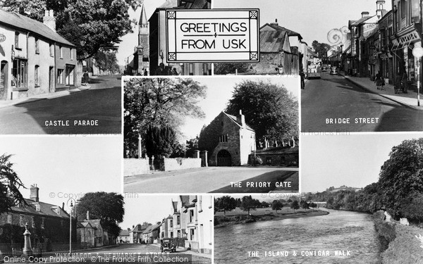 Photo of Usk, Composite c.1955