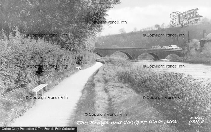 Photo of Usk, The Bridge And Conigar Walk c.1955