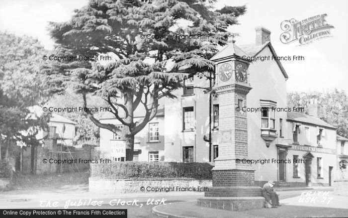 Photo of Usk, The Jubilee Clock c.1955