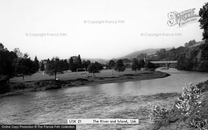 Photo of Usk, The River And Island c.1955
