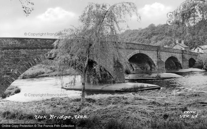 Photo of Usk, Usk Bridge c.1960
