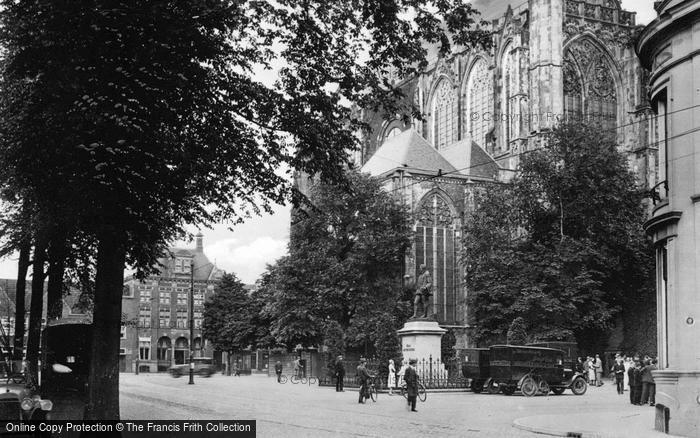Photo of Utrecht, Domplein, Cathedral And Jan Van Nassau's Statue c.1930