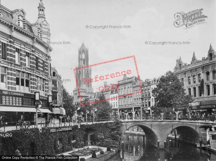 Photo of Utrecht, Oudegracht, Bakkerbrug And Domtoren c.1930