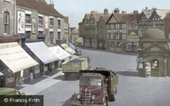 Coal Lorries In The Market Place 1949, Uttoxeter