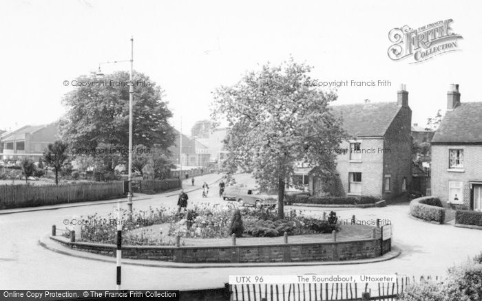Photo of Uttoxeter, The Roundabout c.1955