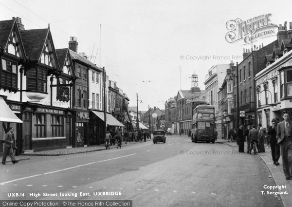Photo of Uxbridge, High Street Looking East c.1950