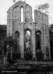 Valle Crucis, Abbey, East End Of Church 1948, Valle Crucis Abbey